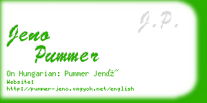 jeno pummer business card